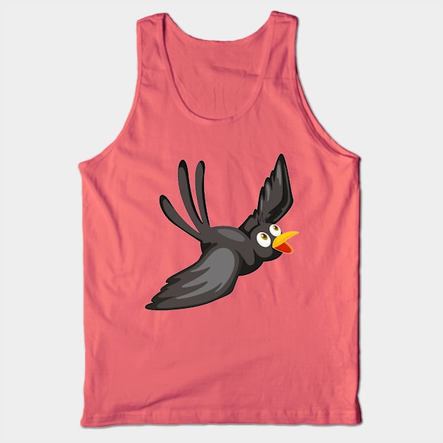 happy blackbird flying Tank Top by pickledpossums